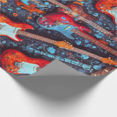Kleurrijk Guitars Wrapping Paper Cadeaupapier (Hoek)
