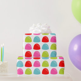 Kleurrijk Gumdrop-patroon – Retro Snoepdesign Cadeaupapier