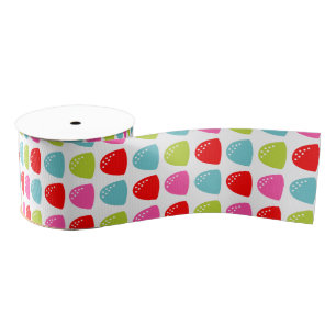 Kleurrijk Gumdrop-patroon – Retro Snoepdesign Grosgrain Lint