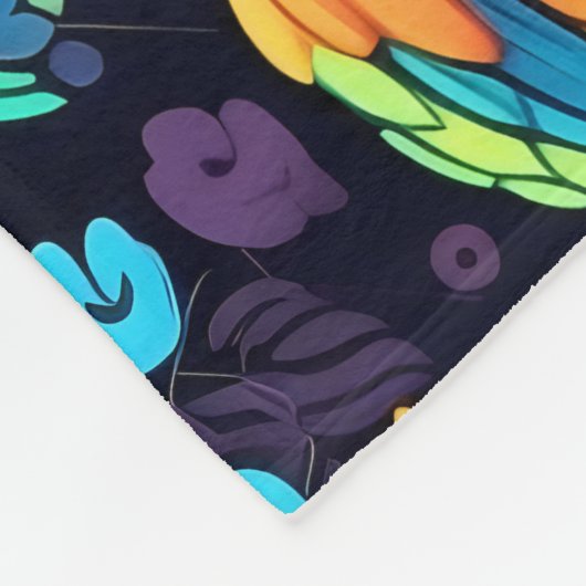 Kleurrijk Haan patroon Fleece Deken (Hoek)