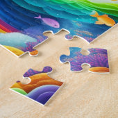 Kleurrijk Haar Kleine Meisje Legpuzzel (Zijkant)