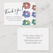 Kleurrijk haarstuk Stropdas Winkelen Dank je wel Notitiekaartje (Voorkant / Achterkant)