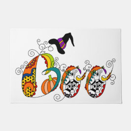 KLEURRIJK HALLOWEEN BOO GEZEGDE DEURMAT