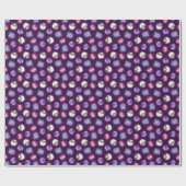 Kleurrijk halloween Cute Bats Tekenpatroon Cadeaupapier (Vlak)