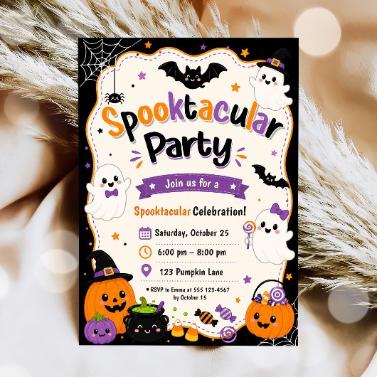 Kleurrijk Halloween-feest Kaart
