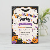 Kleurrijk Halloween-feest Kaart (Staand voorkant)