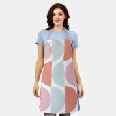 Kleurrijk Halve Cirkel Geometrisch Patroon Schort (Gedragen)