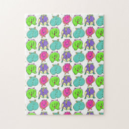 Kleurrijk Hamster Butts Patroon Legpuzzel