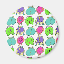 Kleurrijk Hamster Butts Patroon Magneet