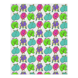 Kleurrijk Hamster Butts Patroon Perfect Poster