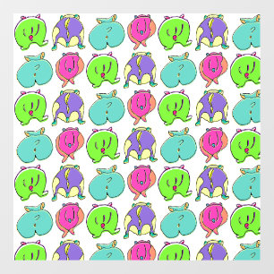 Kleurrijk Hamster Butts Patroon Raamsticker