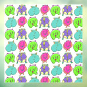 Kleurrijk Hamster Butts Patroon Raamsticker (Vel 3)