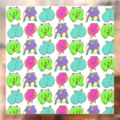 Kleurrijk Hamster Butts Patroon Raamsticker (Vel 2)