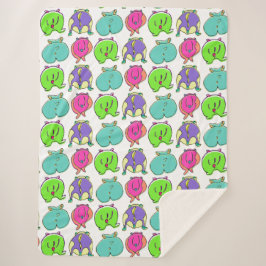 Kleurrijk Hamster Butts Patroon Sherpa Deken