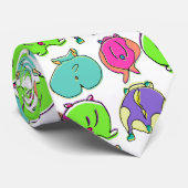 Kleurrijk Hamster Butts Patroon Stropdas (Opgerold)