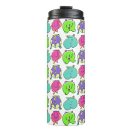 Kleurrijk Hamster Butts Patroon Thermosbeker