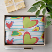 Kleurrijk Hand getrokken harten weefsel papier (Geschenk)