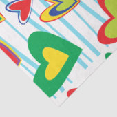 Kleurrijk Hand getrokken harten weefsel papier (Detail)