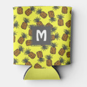 kleurrijk handgeschilderd tropisch anananassepatro blikjeskoeler (Voorkant)