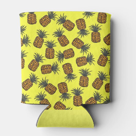 kleurrijk handgeschilderd tropisch anananassepatro blikjeskoeler (Achterkant)