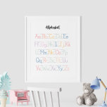 Kleurrijk handgeschreven alfabet Educatief Poster<br><div class="desc">Maak uw kind kennis met het alfabet met een vleugje creativiteit met behulp van het "Kleurrijke Handgeschreven Alfabet Educatief Poster." Dit levendige poster toont elke letter van het alfabet in een levendige, handgeschreven stijl, tegen een kleurrijke achtergrond die leren boeiend en leuk maakt. Het speelse ontwerp en de rijke kleuren...</div>