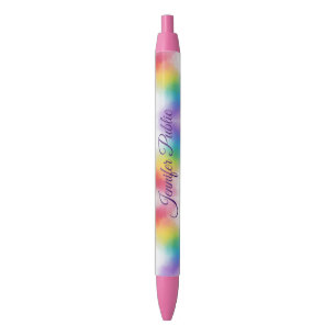Kleurrijk handgeschreven naam script sjabloon mooi blauwe inkt pen