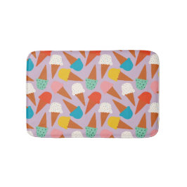 Kleurrijk handgetekend ijsje patroon badmat