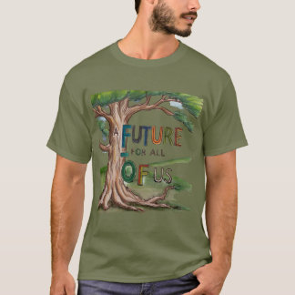 Kleurrijk handgetekende Tree Art T-shirt