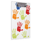 Kleurrijk handprint klembord (Rechts)