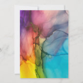 Kleurrijk Happily Ever After Trouwreceptie Kaart (Achterkant)