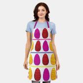 Kleurrijk Happy Easter Eggs Patroon Schort (Gedragen)