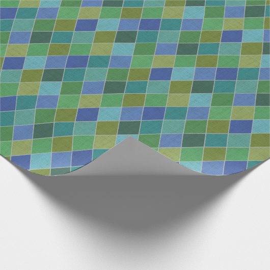 Kleurrijk Harlekijndiamanten inpakpapier (Hoek)