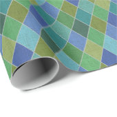 Kleurrijk Harlekijndiamanten inpakpapier (Rol Hoek)