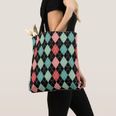 Kleurrijk Harlequin Naadloos Patroon Tote Bag (Dichtbij)