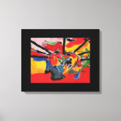 kleurrijk hart abstract canvas afdruk (Voorkant)