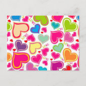 kleurrijk hart briefkaart (Voorkant)