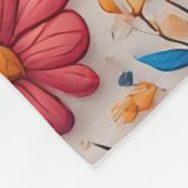 Kleurrijk Hart  Fleece Deken (Hoek)