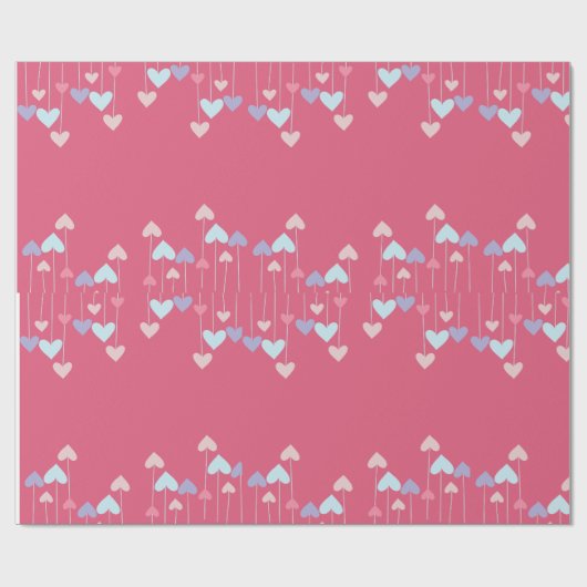 Kleurrijk hart inpakpapier (Vlak)