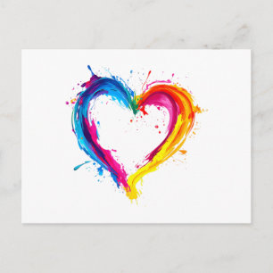 Kleurrijk Hart Liefde Valentijnsdag Feestdagenkaart