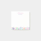Kleurrijk Hart Meisjesachtig Script Schrijfwaren Post-it® Notes (Voorkant)