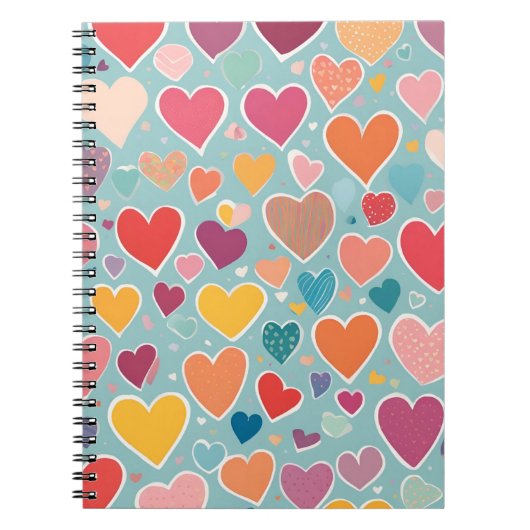 Kleurrijk Hart Notitieboek – Cool & Romantisch (Voorkant)