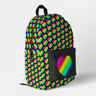 Kleurrijk Hart Regenboog Liefde Helder Kleur Bedrukte Rugzak