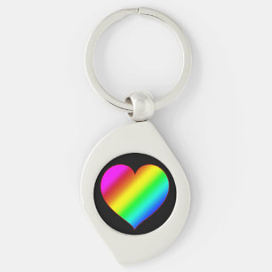 Kleurrijk Hart Regenboog Liefde Helder Kleur Sleutelhanger