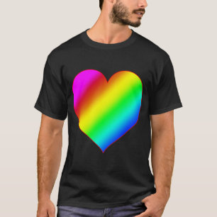 Kleurrijk Hart Regenboog Liefde Helder Kleur T-shirt