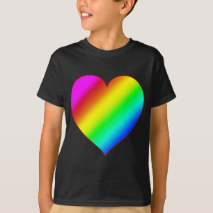 Kleurrijk Hart Regenboog Liefde Helder Kleur T-shirt