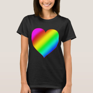 Kleurrijk Hart Regenboog Liefde Helder Kleur T-shirt