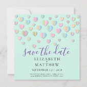 Kleurrijk Hart Spikkelontwerp Kaart (Achterkant)