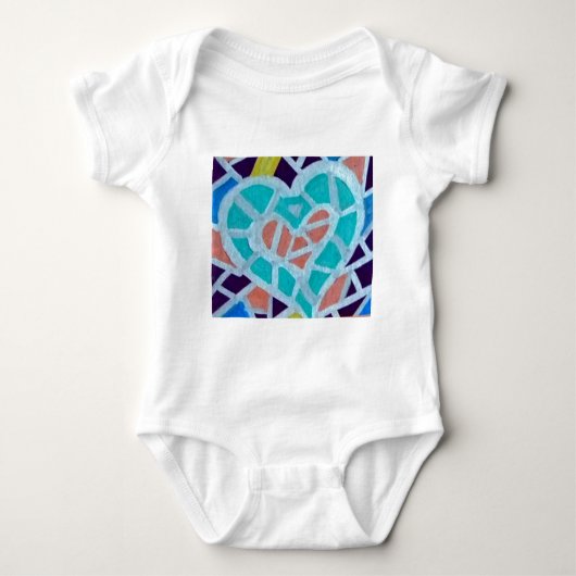 Kleurrijk Hart voor om het even welke dag… Romper (Voorkant)