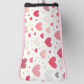 Kleurrijk hart voor Valentijnsdag Golfheadcover (Draai 90)
