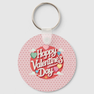 Kleurrijk hart voor Valentijnsdag  Sleutelhanger
